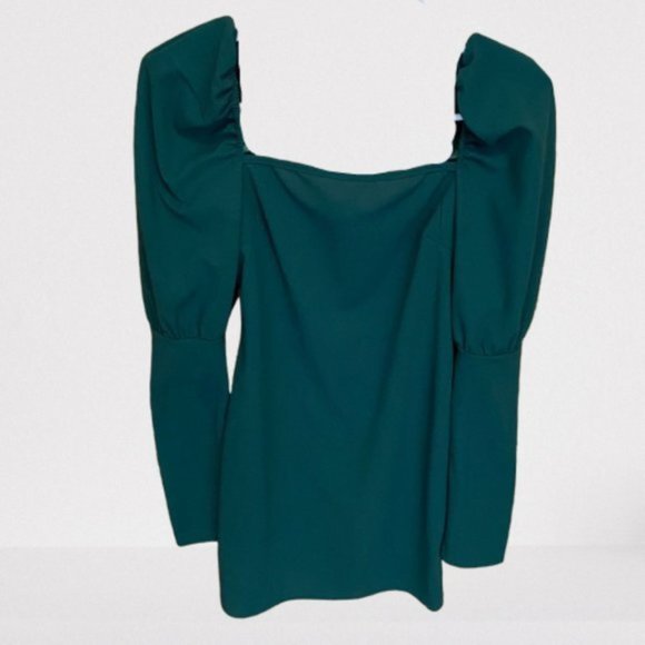 SHEIN Dresses & Skirts - 🌼3/$15 Zip Back Gigot Sleeve Bodycon Dress M
